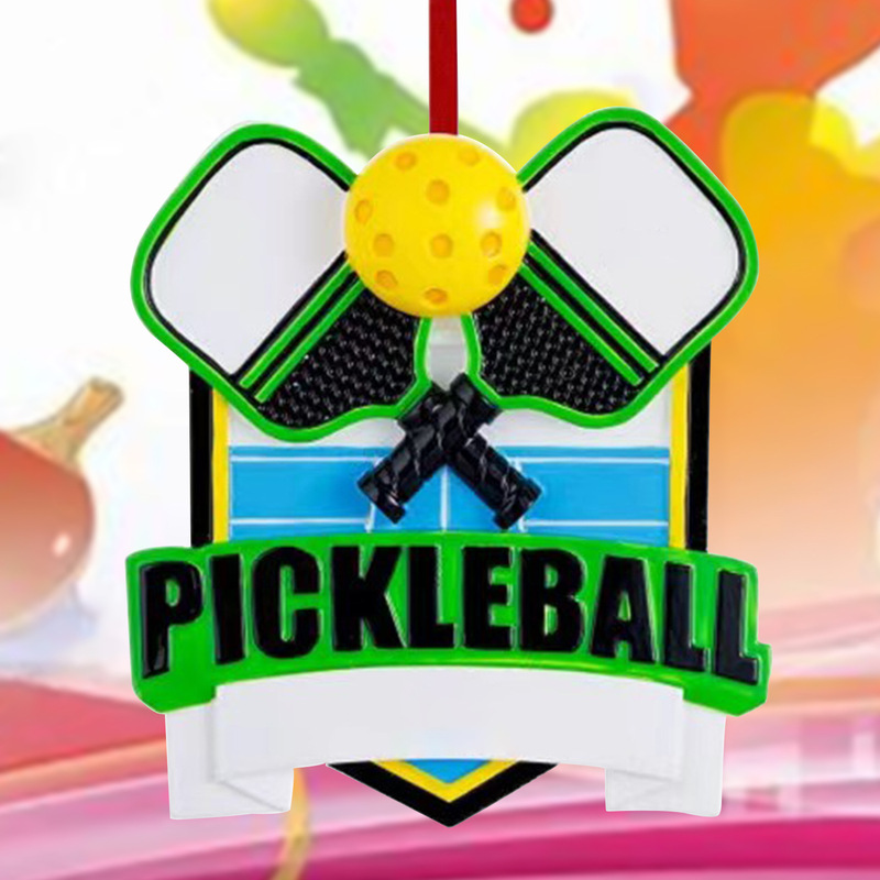 ピクセルボールマーク樹脂ストラップグリーンpickleball個性創意ファッション自転車装飾ストラップ|undefined