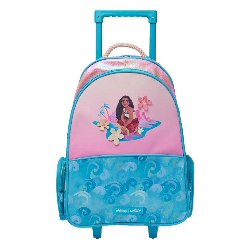Cadena dedicada mochila escolar australiana smiggle trolley mochila escolar de remolcador de dibujos animados de gran capacidad mochila para estudiantes de primaria y secundaria