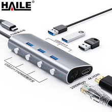 HAILE����type-c�Uչ�]USB-C�DHDMI֧��4KͶ�� ����һ����늿�