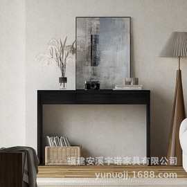 全实木玄关桌靠墙客厅家用复古入户玄关台民宿小户型收纳储物桌子