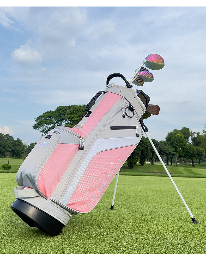 Túi đựng gậy golf PGM dạng giá đỡ nhẹ 7 lỗ cho nữ — QB148 màu xám bột, QB148-Màu xám xanh lá cây chi tiết 14