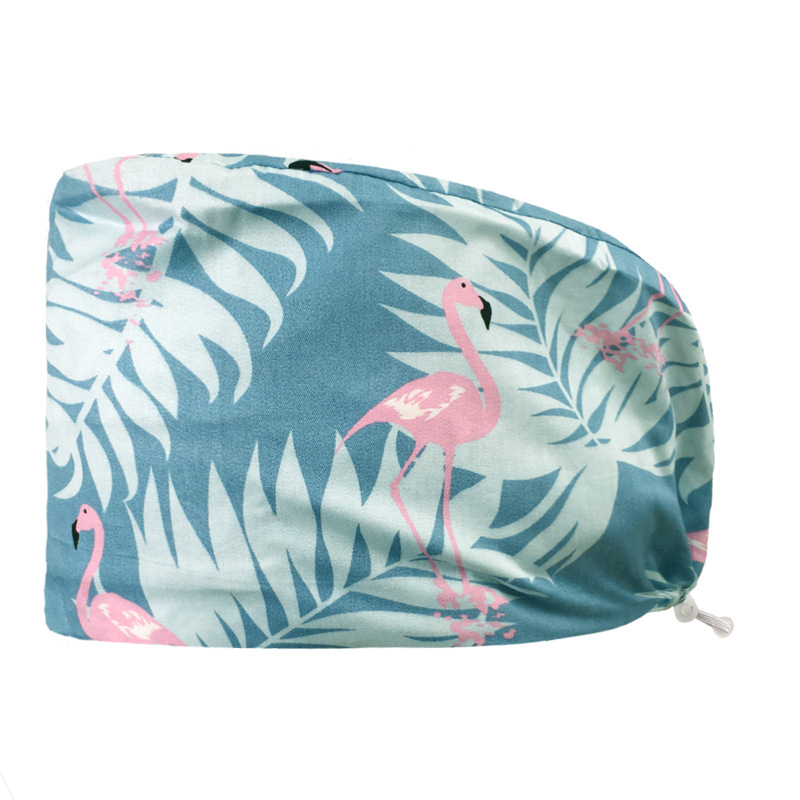 Pareja de dibujos animados lindo impreso puro algodón oral belleza médico tapa de trabajo tapa quirúrgica tapa de la enfermera de la sala de operaciones femenina