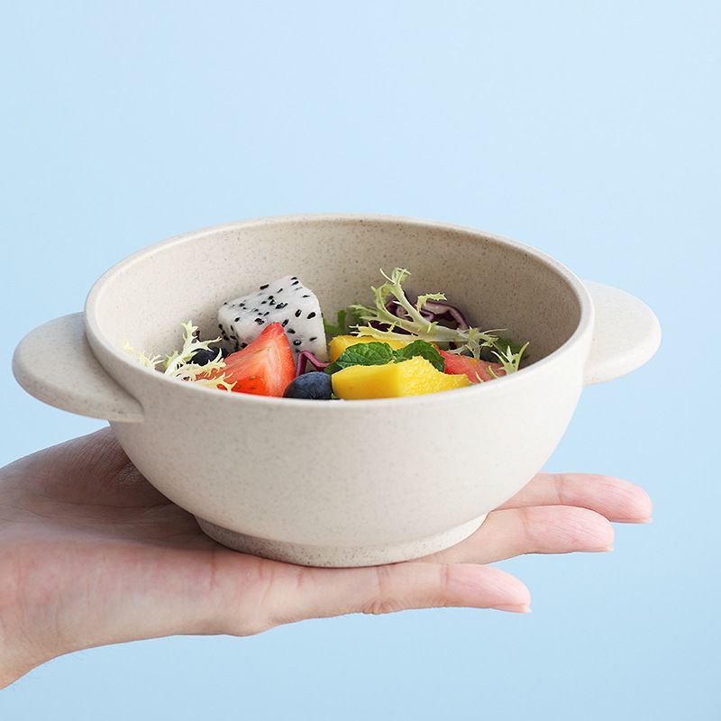 [베이지 쌍귀그릇] 두꺼워서 화상방지 - 1그릇, 스푼 없음