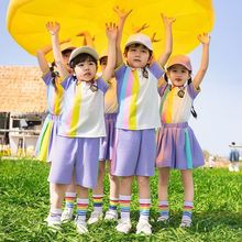 小学生校服套装夏季2024幼儿园园服新款儿童短袖短裤短裙校服批发