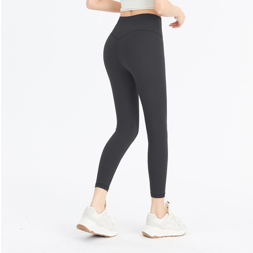 Lulu Yoga Pants Spring Summer Style Al*gn High-Waist Glute-Lifting Bare Nubuck Tight Underwear Peach Butt Fitness Pants for Women