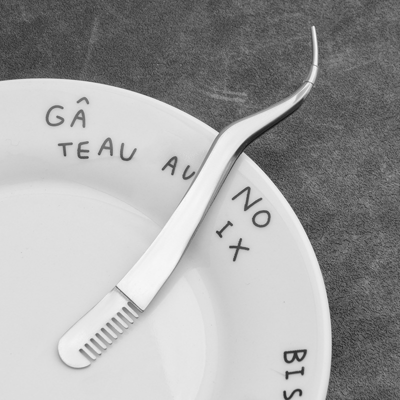 En stock de acero inoxidable nueva ayuda de pestañas con peine de injerto pestañas postizas pinzas con pestañas postizas herramientas de belleza