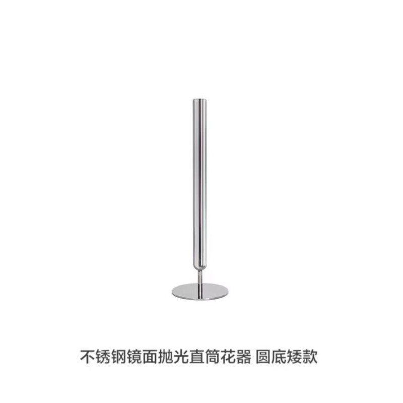 欧式轻奢高级感不锈钢花瓶可水培插花器中古风艺术装饰摆件|undefined