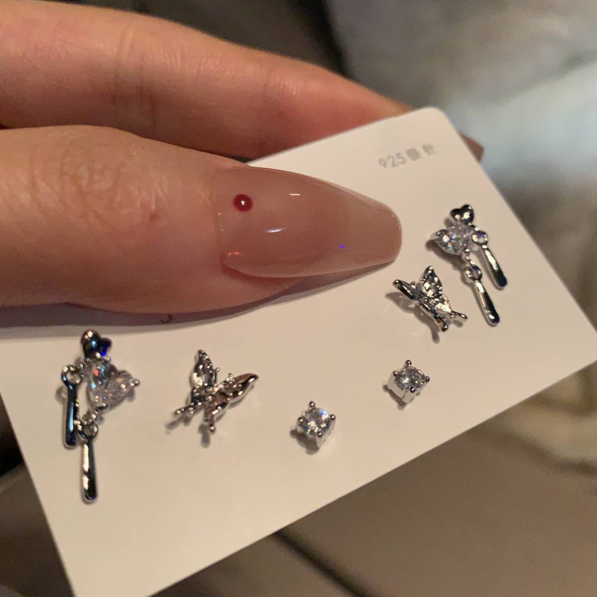 Серебряная игла, набор, серьги, образец серебра 925, стиль высокого качества