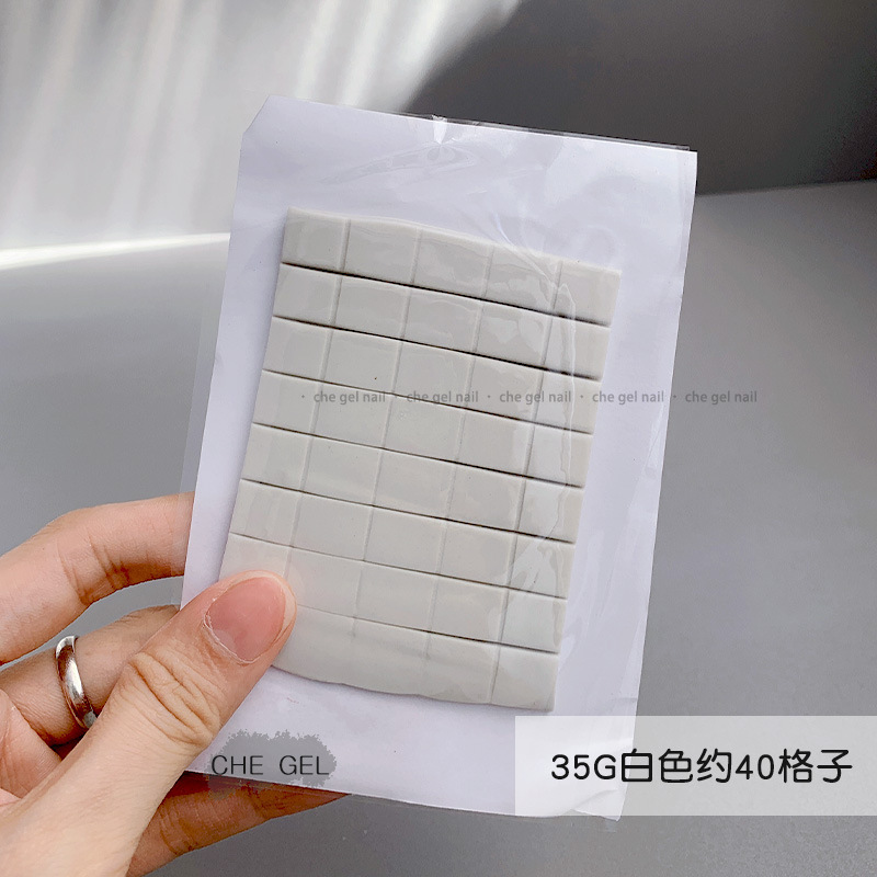 Cruz-frontera desgaste de uñas base de uñas de arcilla práctica herramienta de uñas Super pegajosa sin costura plastilina almohadilla de barro