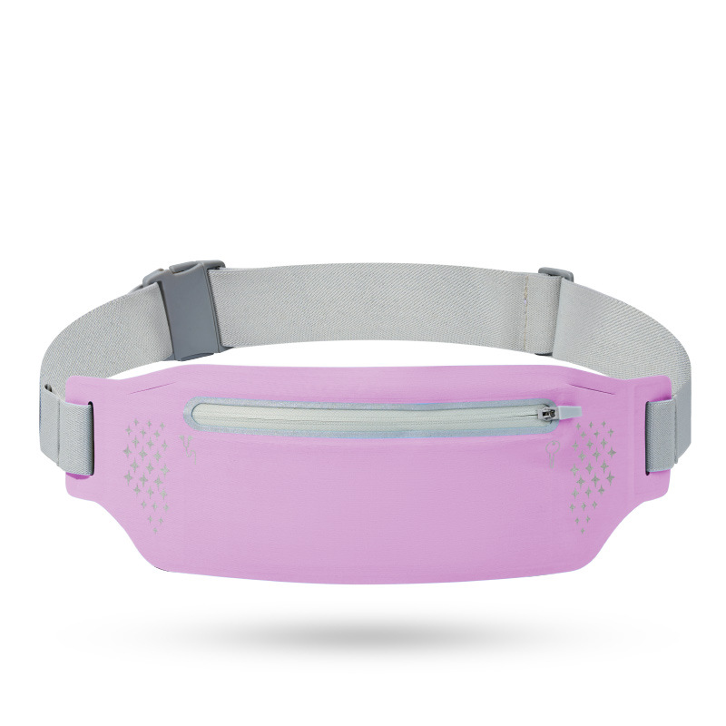 Directo de fábrica a prueba de agua Lycra ajustado ultra-Delgado bolso de la cintura voltaje al aire libre doble cremallera deportes corriendo teléfono móvil bolso de la cintura