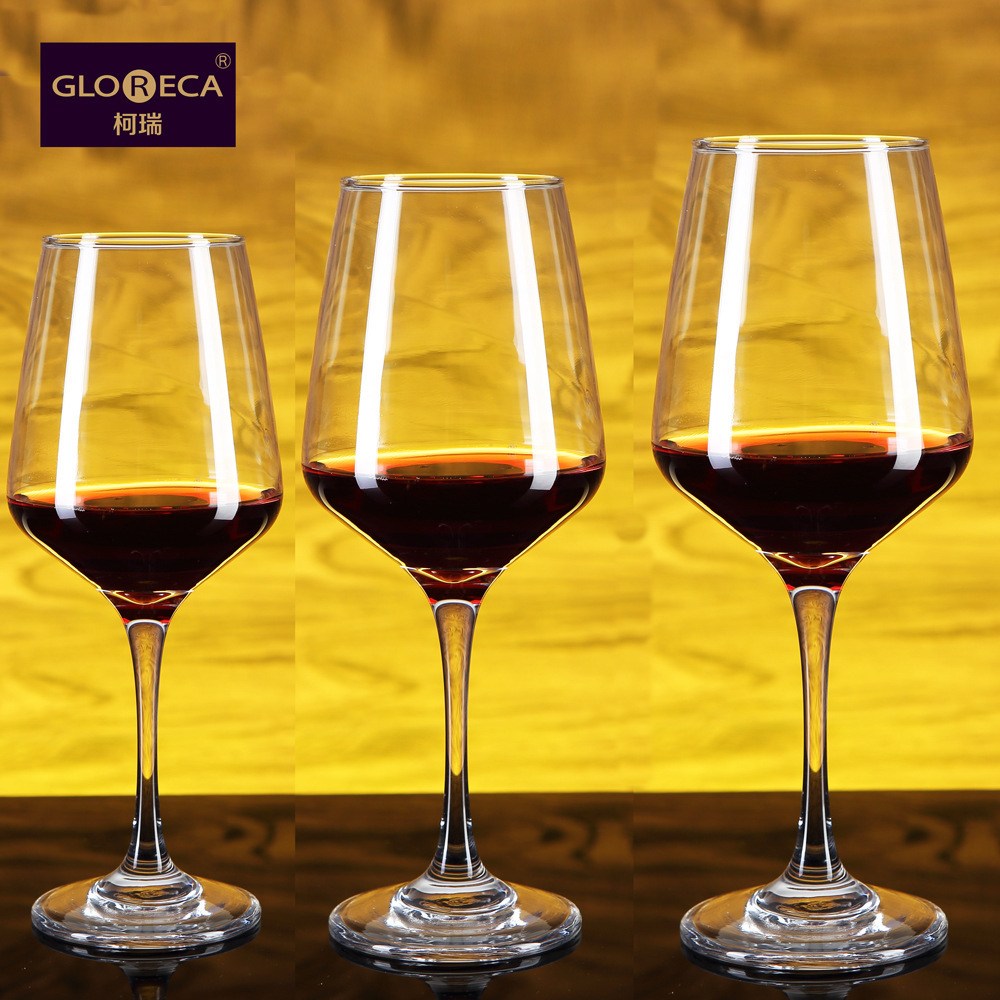 [Direct to Factory] Cree Glass, tazas de vino tinto, tazas de pie alto, tazas de vino creativas, logotipo impreso