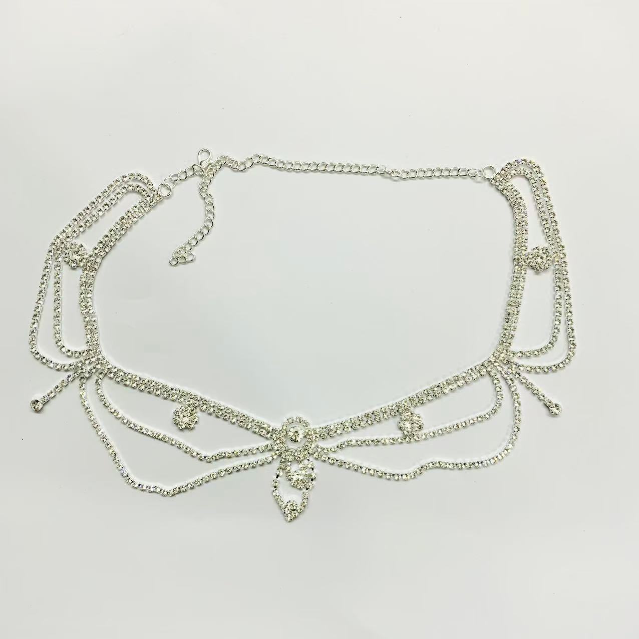 Catena da fronte con nappe multistrato accessorio da sposa_voghion.com