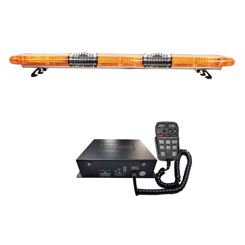 LED Roof Warning Light Long Row Strobe Light 1.8m Car-mounted Strobe Light + Dual Horns + MP3 Siren 9400W