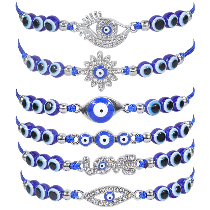 Europe and the United States hot Devil's Eye bracelet blue eyes fish eye beaded amulet bracelet manufacturers long-term spot