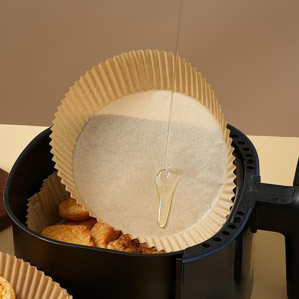Papel para Freidora de Aire, Papel de Silicona, Resistente a Altas Temperaturas y Absorbente de Aceite para Horno