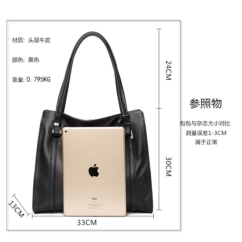 Qiandian Women's Bags 2026 New Trendy Fashion Genuine Leather Large Capacity Shoulder And Crossbody Cowhide Bag - Thumbnail 3