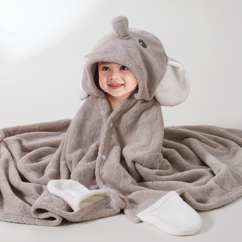 Super soft and absorbent [with hand protection to keep warm] little elephant london / 70*140cm