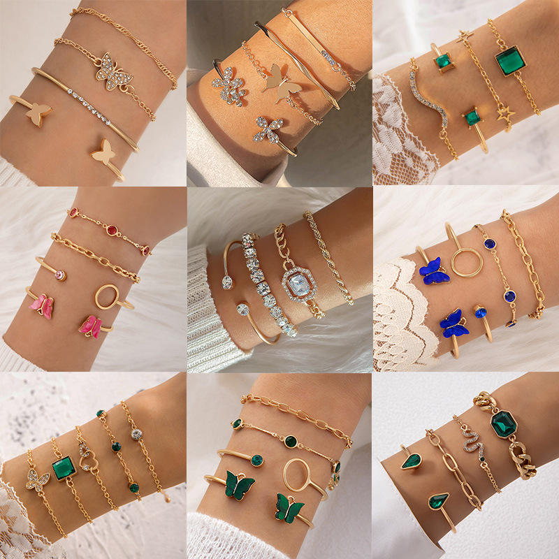 European and American Cross-Border Jewelry Retro Personalized Twist Bracelet Imitation Gemstone Exaggerated Punk Bracelet Wholesale European and American Cross-Border Jewelry Retro Personalized Twist Bracelet Imitation Gemstone Exaggerated Punk Bracelet Wholesale