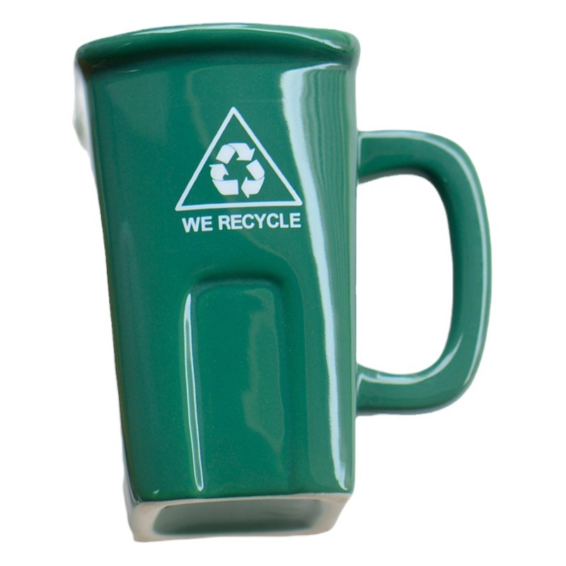 Basura taza de café cerámica femenina lujo ligero divertido agua niños extraña en forma té