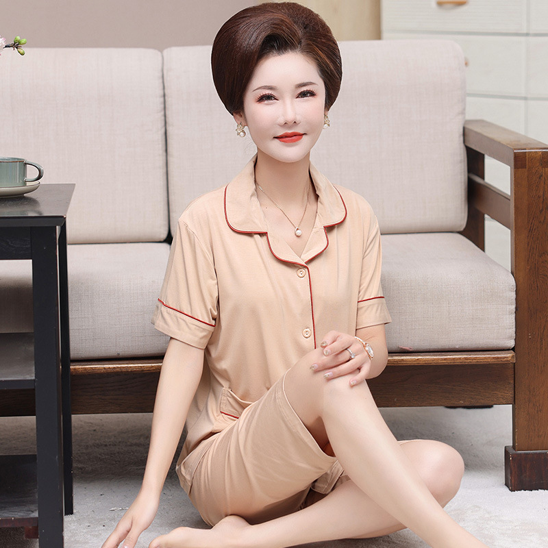 홈 반바지 여성 모달 2023 새 여름 다섯 번째 바지 느슨한 중년 대형 반바지 플러스 사이즈 파자마 바지