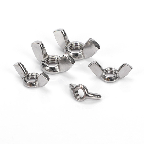 Factory direct sales 304 stainless steel butterfly hand screw nut butterfly nut ingot nut horn dish