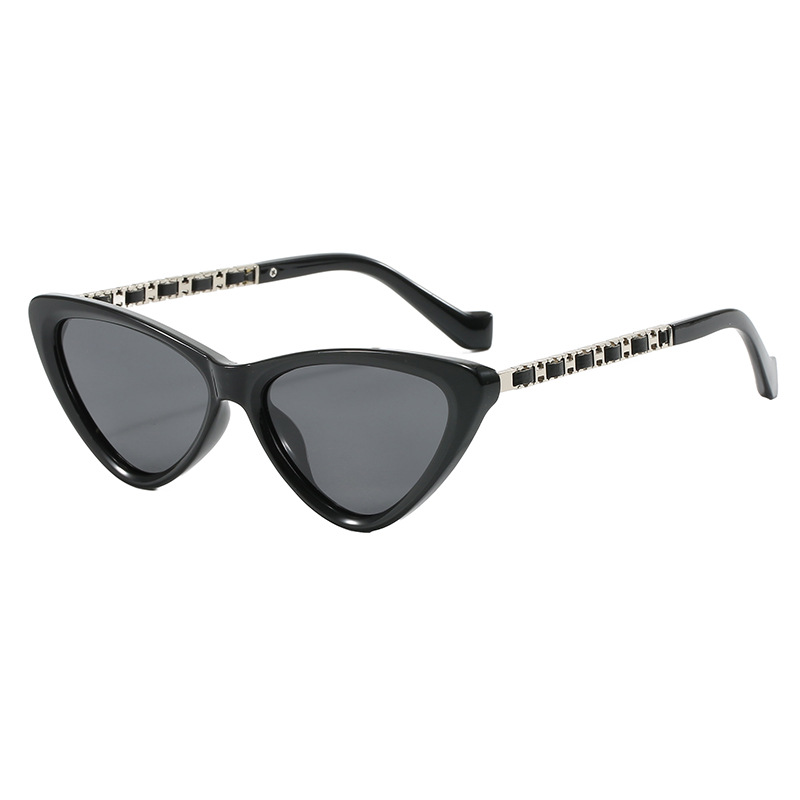 Ig Style Simple Style Solid Color Resin Cat Eye Full Frame Women's Sunglasses display picture 1