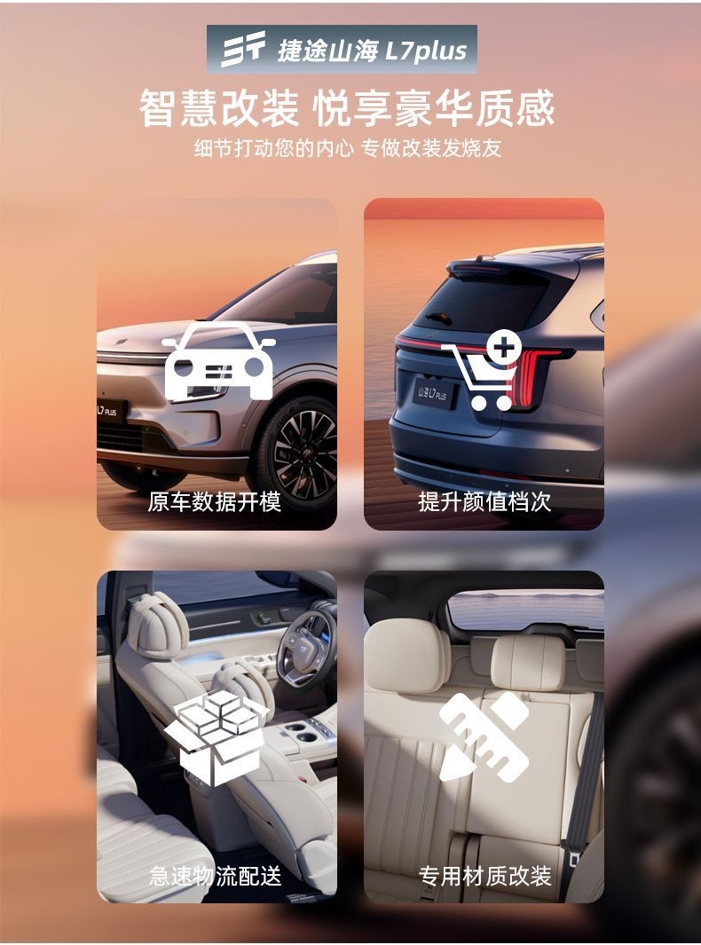 Jietu Shanhai L7Plus Front Grille Insect-Proof Net, No-Removal Snap-On Water Tank Grille, Dust-Proof and Lint-Proof Exterior Modification