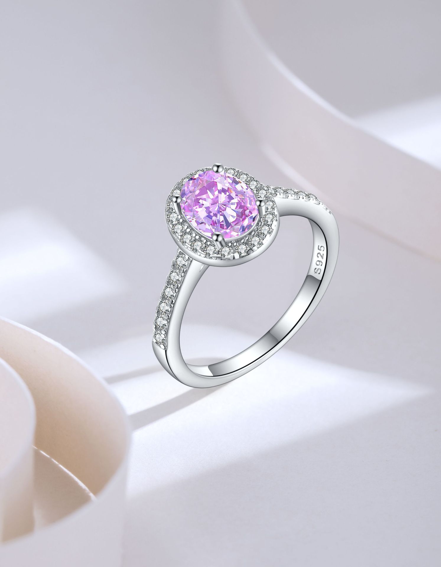 7g Weight High Carbon Diamond Inlay Material Rings Classification 1 Piece Quantity Holiday, Daily Occasion 925 Sterling Silver Material Heart Shape Pattern Women's Gender Inlay Design Simple Style, Classic Style Style 925 Sterling Silver High Carbon Diamond Heart Shape Rings 9
