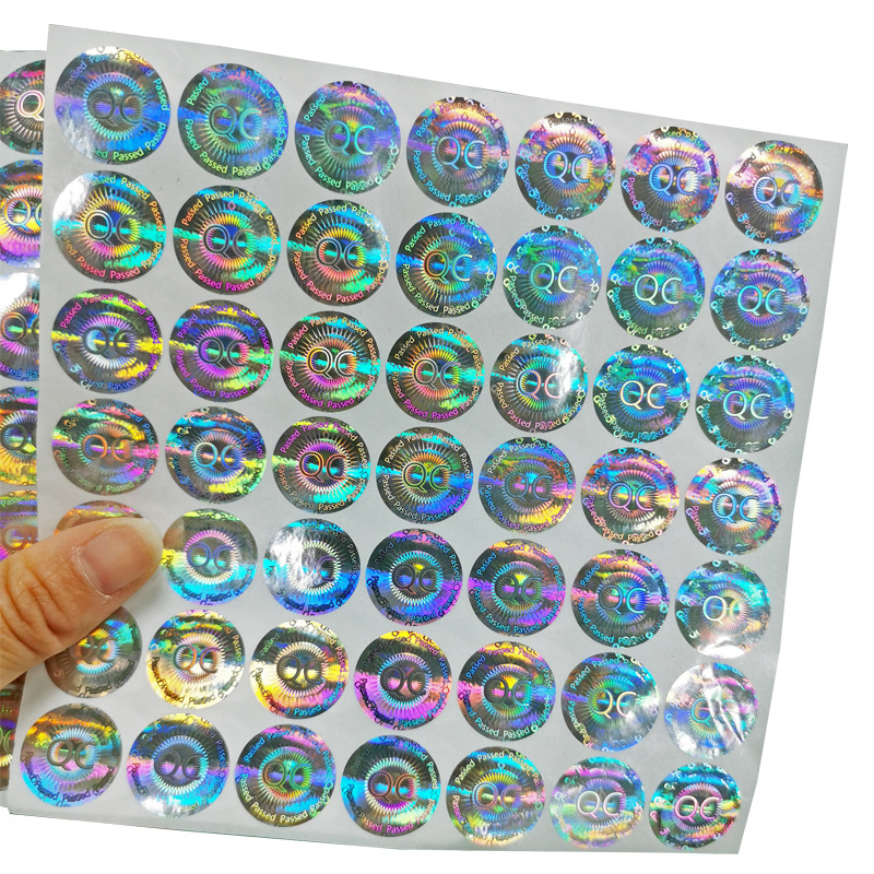 맞춤형 일회용 떼어내기 무효 스티커, 레이저 위조 방지 라벨, 3D 입체 위조 방지 QC 위조 방지 라벨