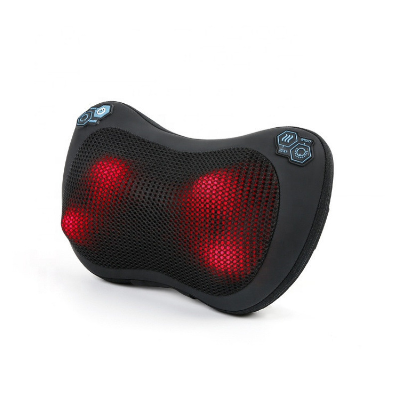 Masaje de columna cervical transfronterizo masaje de hombro y cuello lumbar para automóviles almohada de masaje eléctrica de calefacción inteligente de 8 cabezas image 8