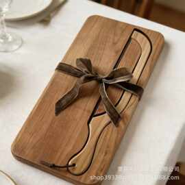 木质面包刀菜板组合菜板厨房面包切割砧板吐司面包一体式面包刀