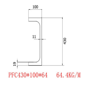 Ӣ�˲��PFC430x100x64���|S355���l���ۃr��