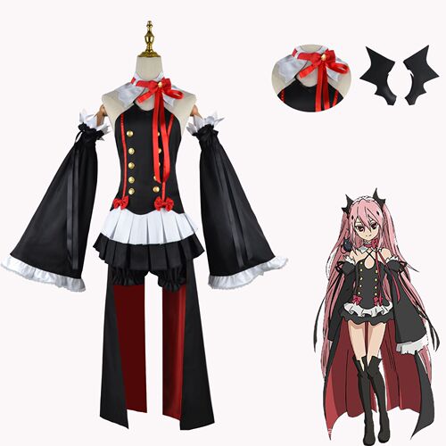Seraph of the End Krullu Fei Niang Micah COS Costume Female Halloween Vampire Krullu Cosplay