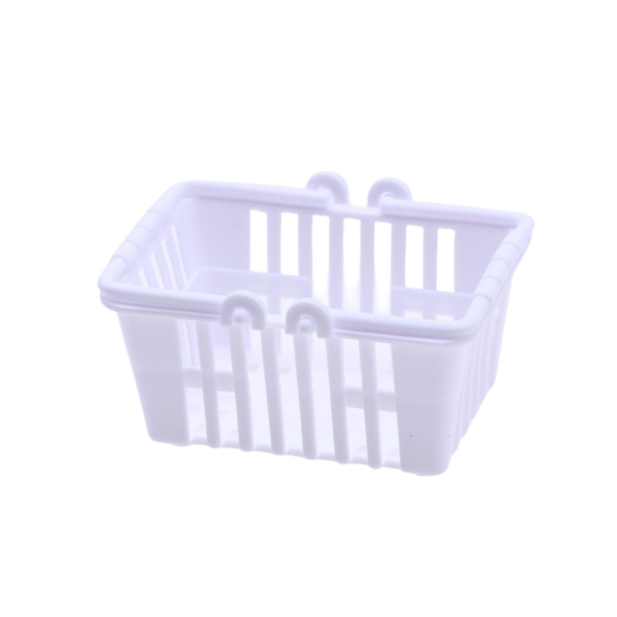 Casa de muñeca simulación comida y Juego Mini plástico rectangular cesta miniatura escena supermercado portátil cesta modelo Accesorios