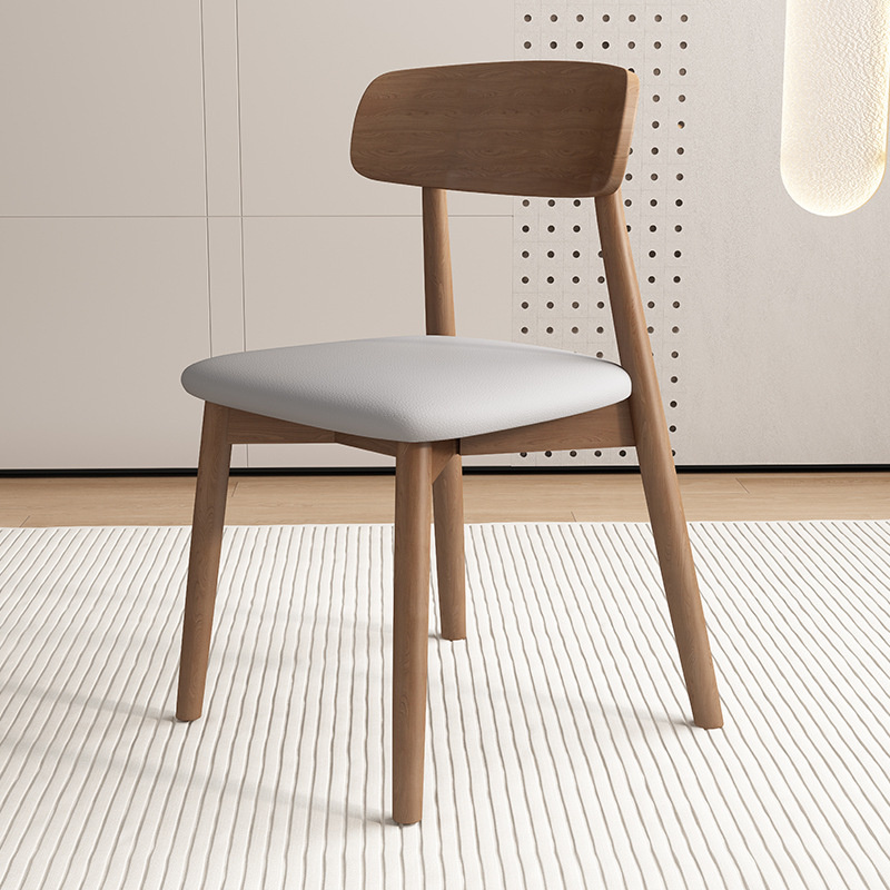 Silla de comedor de madera sólida, silla de comedor de madera nórdica, silla de comedor, silla de respaldo, silla de ganoderma lucidum