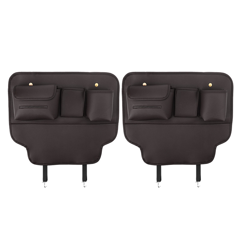 universal, Universal Chair back anti-kick pad - mocha-brown-note-car-logo-pair