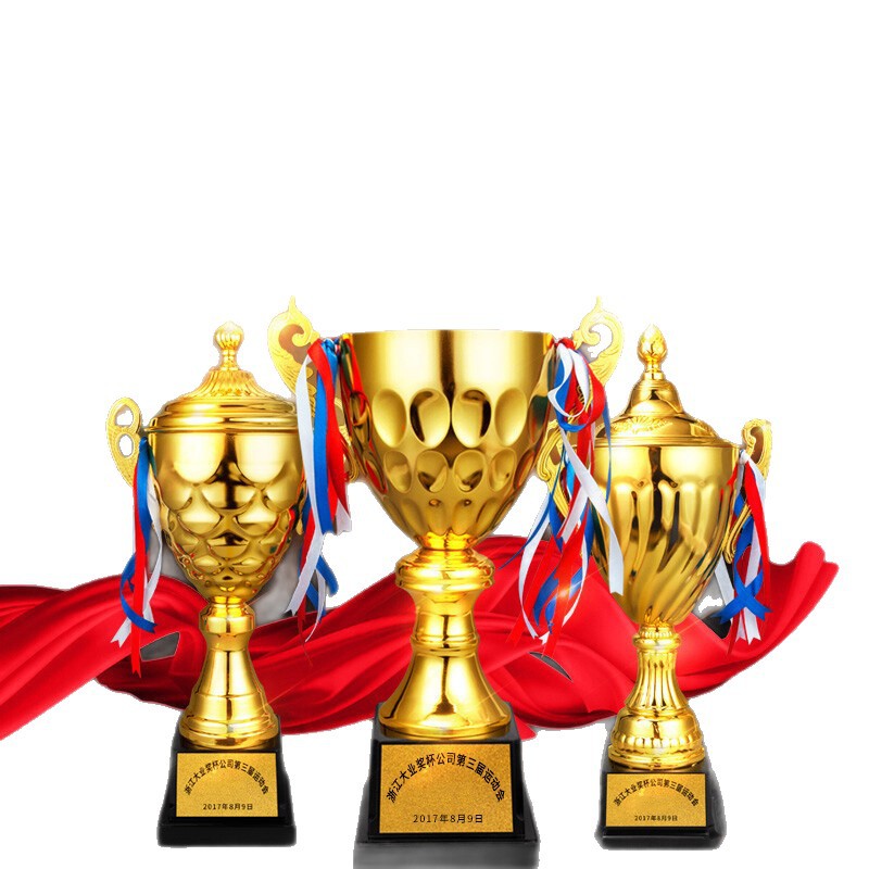 Trofeo metálico, regalo empresarial, regalo promocional, artículos de etiqueta para conferencias, admite la impresión de logotipos.