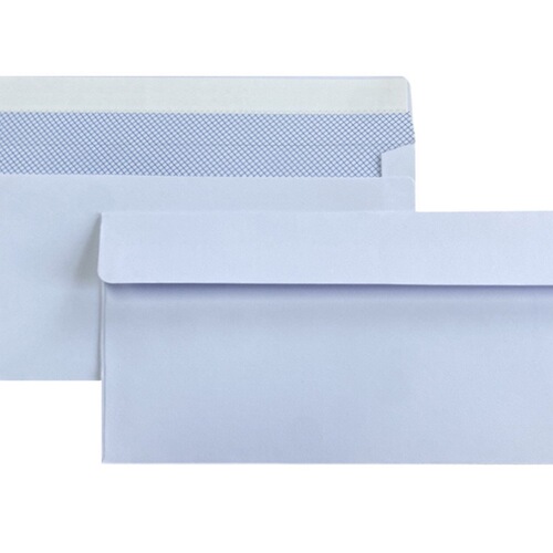 White double-glue paper inner lining 10th envelope Western-style envelope bag with anti-view inner pattern confidential envelope with peel-off adhesive