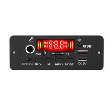 跨境专供蓝牙功放板2*5W 带数码显示 蓝牙模块功能音频mp3解码器