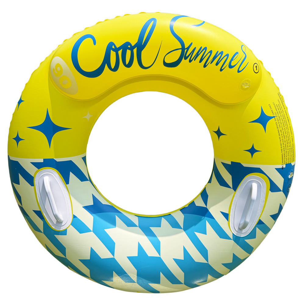 Transfronterizos ampliados con mango de barco de anclaje arco iris anillo de natación para adultos anillo de natación infláble arco iris de gran tamaño para hombres y mujeres