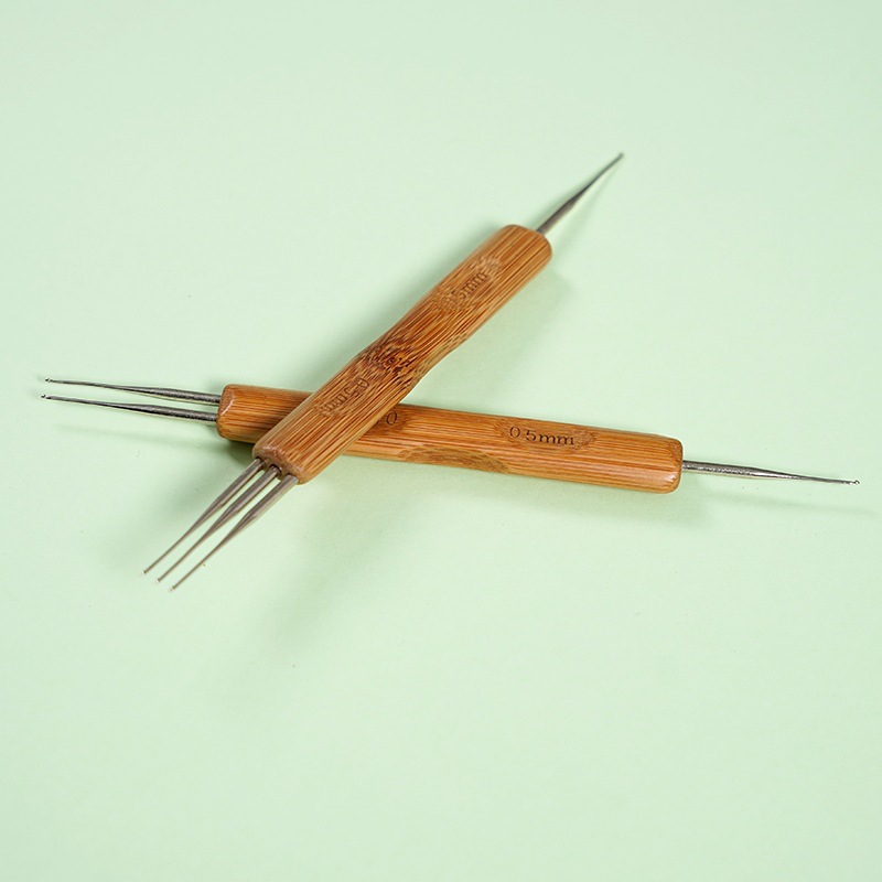 0.5 crochet de dos cabezas 0.75 trenza sucia de tres cabezas, herramienta tejida de bricolaje hecha a mano, peluca, gancho, aguja, suéter, juego de agujas al por mayor