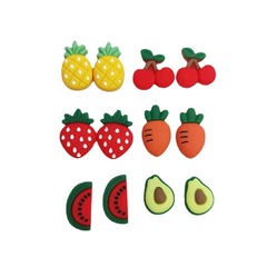 牛油果草莓西瓜水果樹脂飾品配件diy髮夾頭繩貼片手機殼裝飾材料