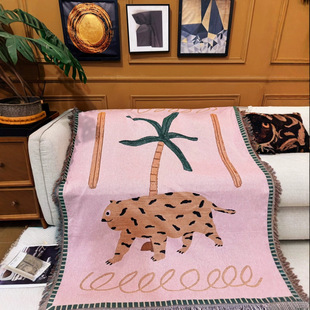 Ins Style Sofa Blanket Single Chair Cartoon Recliner Home Decorative Dust Cover Sofa Cover Camping Blanket Internet Celebrity Tapestry