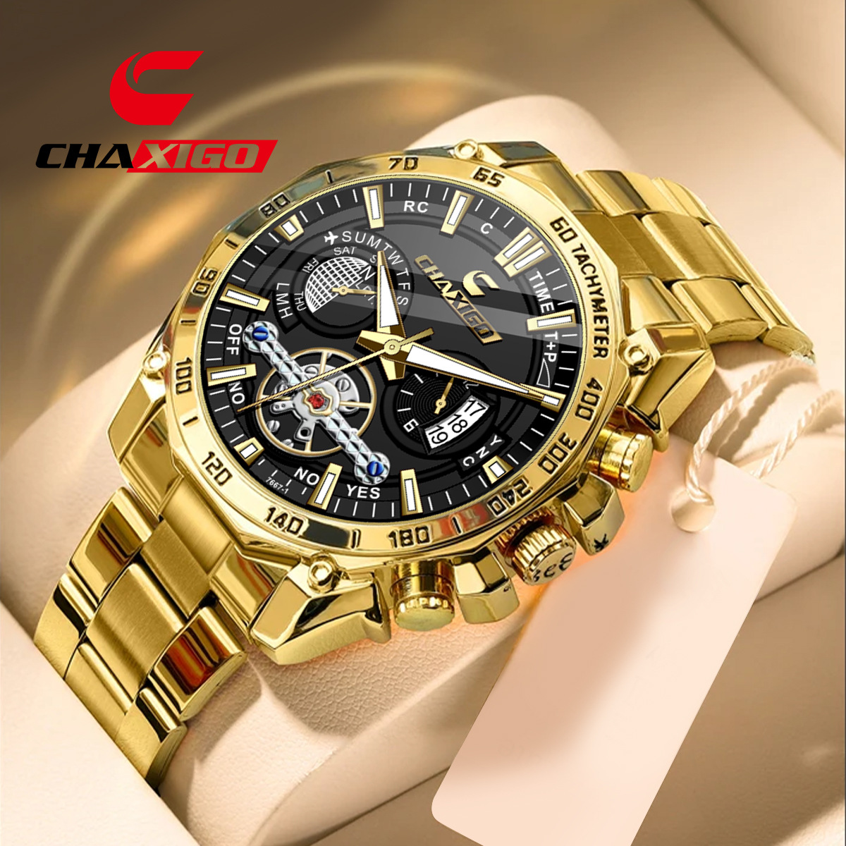 CHAXIGO Swiss Brand Cross-border AliExpress Commerce Men's Watch Men's Watch Fashion Luminous Quartz Men's Watch