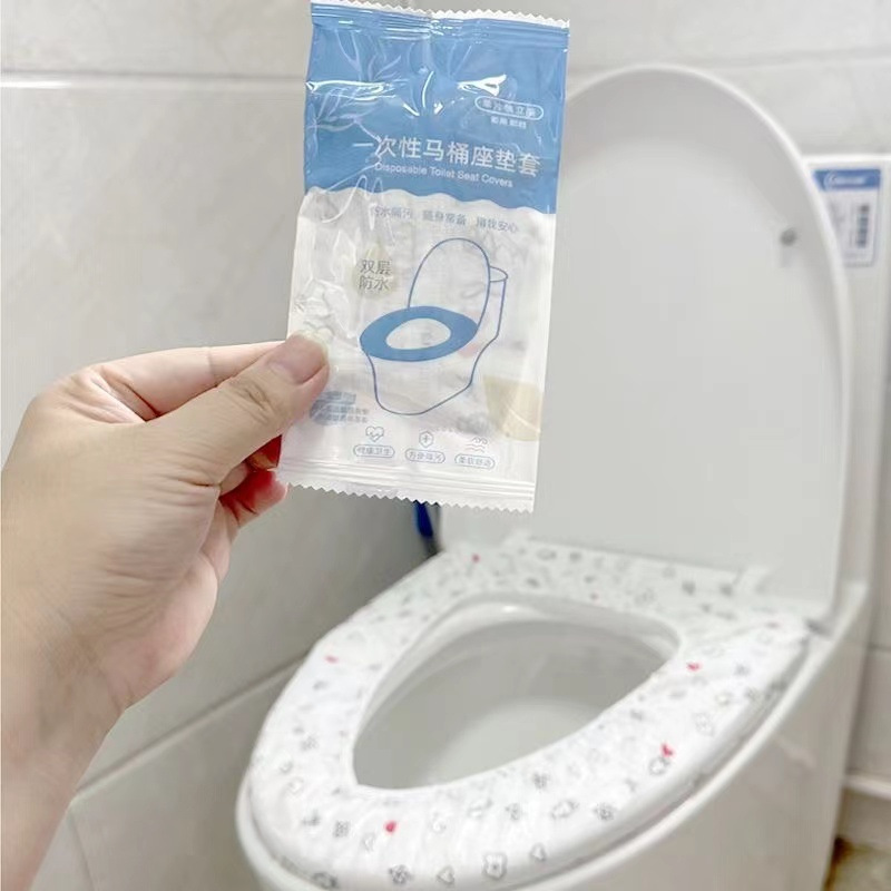 Disposable Toilet cover hotel double-layer printed maternal toilet mat individually packaged travel disposable supplies