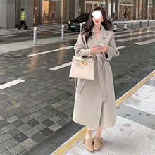 年秋冬季新款中长款赫本风气质法式高级感毛呢子大衣外套女
