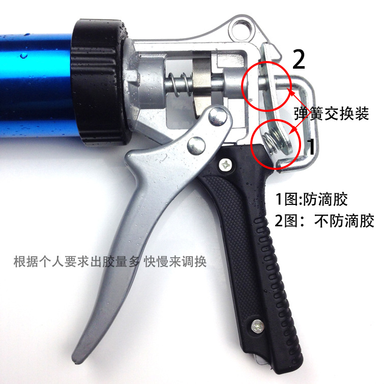 省力胶枪自动断胶结构胶枪两用防滴胶不锈钢胶枪加厚玻璃胶通用型