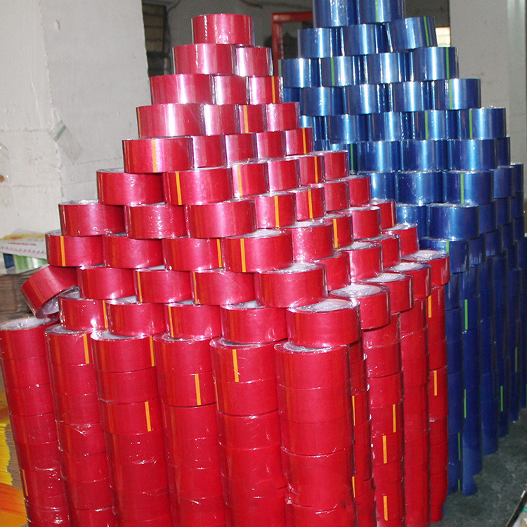 表面可移离型接驳胶带 红色强力离型纸接头胶带 轻剥离接驳红胶带