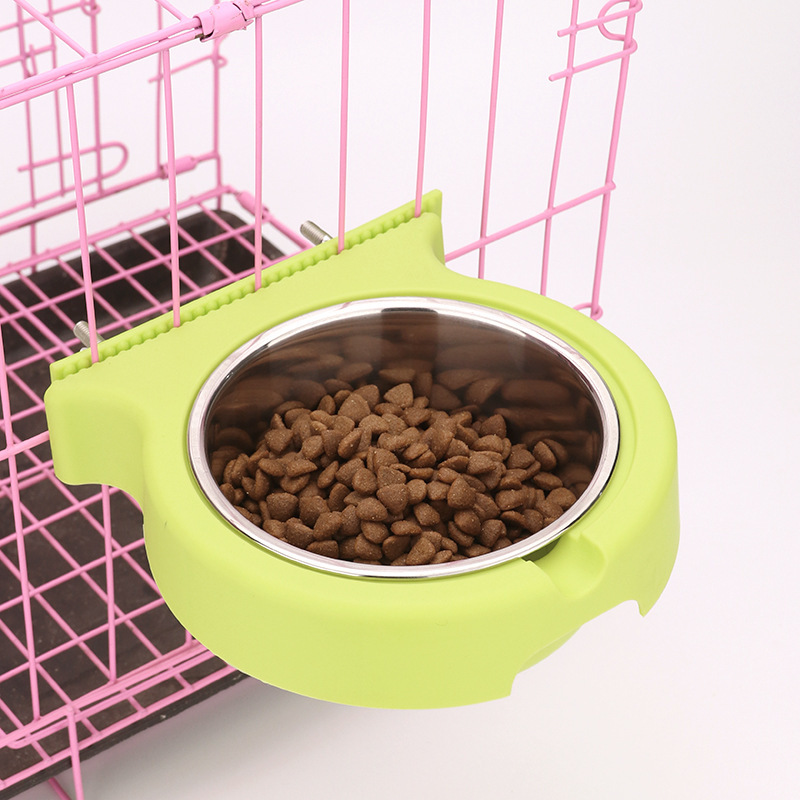 Nuevo tazón para mascotas de acero inoxidable cuenco colgante vajilla antidetonante tazón para perro tazón para perros tazón de fuente de gato fábrica al por mayor