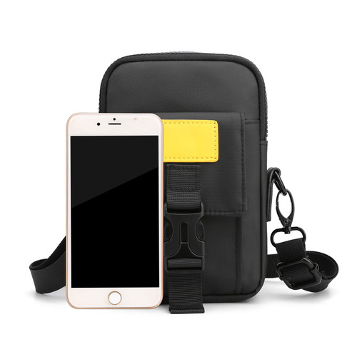 Cross-border new product men's crossbody bag outdoor casual men's shoulder bag fashion mobile phone bag waist bag printed logo wholesale